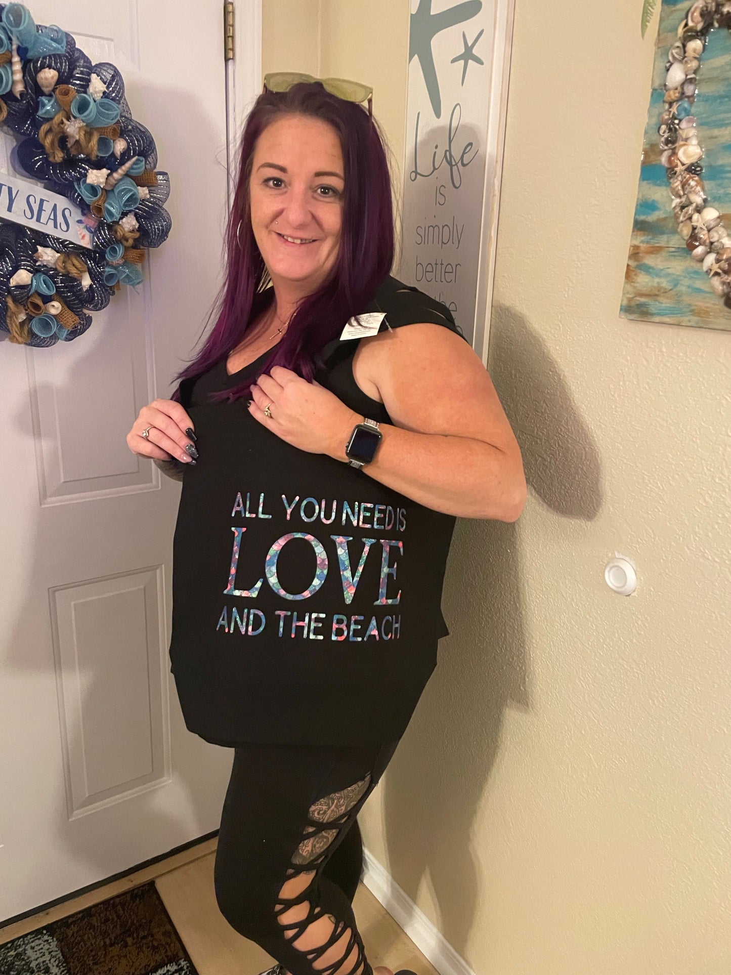 Custom Beach Bags w matching Crossover bag