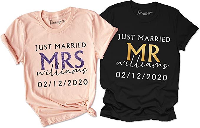 Mr. and Mrs. wedding shirts, bachelorette parties, bachelor party